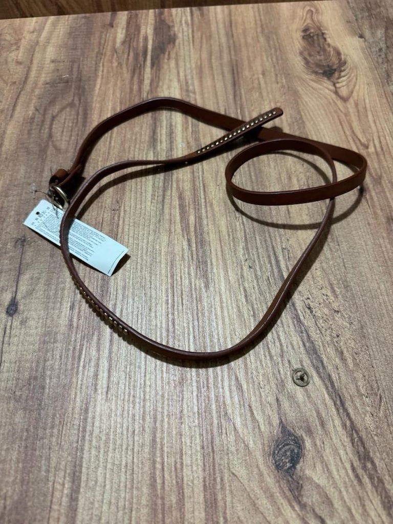 İnce Kadın Kemeri – Kahverengi, Zımba Detaylı (Etiketli) 120 cm - 7