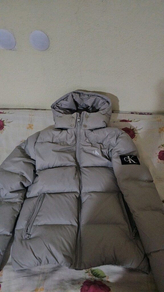 calvin klein erkek gri mont — görsel 5/7