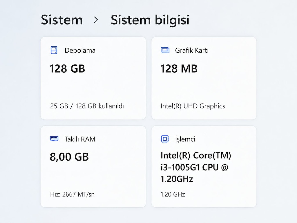 Casper X500 | i3-1005G1 8GB RAM 128GB SSD 15.6'' FHD | Yeni Gibi - 2