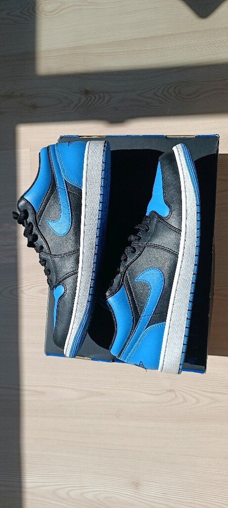 Air Jordan 1 Low Black University Blue 46 - 5