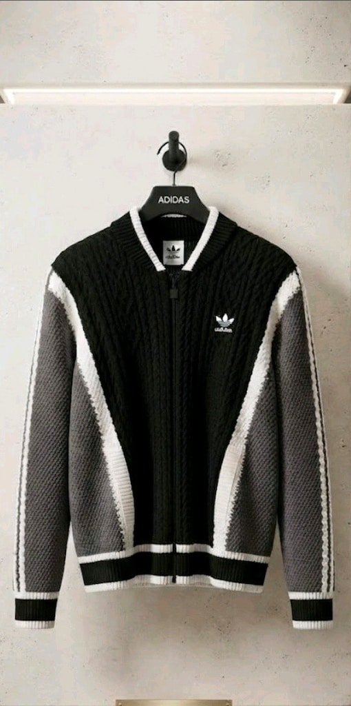 Adidas Siyah Beyaz Gri Hırka - 7