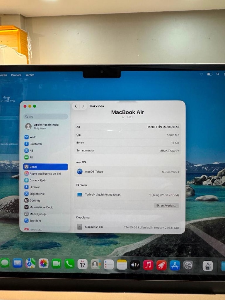 MacBook Air M2 16 GB RAM 256 GB SSD HATASIZ - 6