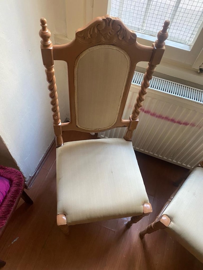 Oymalı Ahşap Klasik Tarz Sandalye – 2 Adet - 4