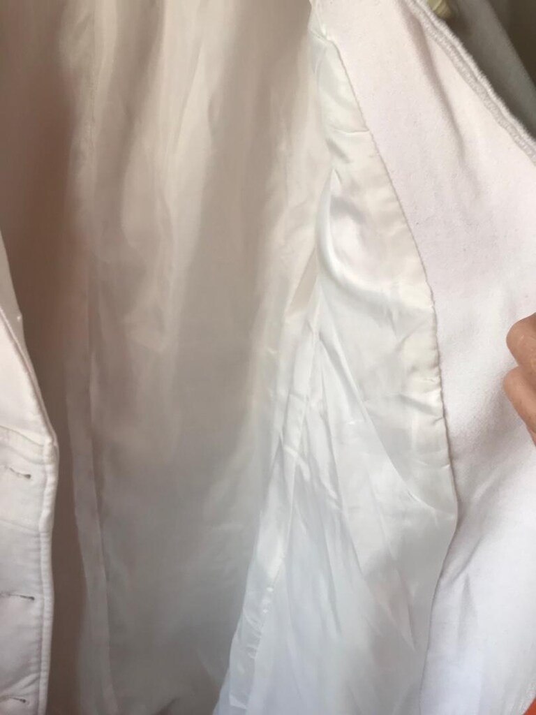 Beyaz Kaşe Kaban - 6