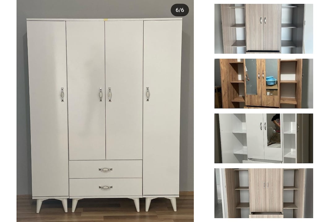 4 kapaklı elbise dolabı fvprghpylu - 3