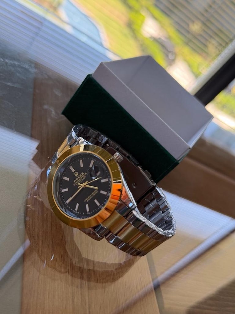 GOLD GÜMÜŞ ROLEX ERKEK KOL SAATi - 2