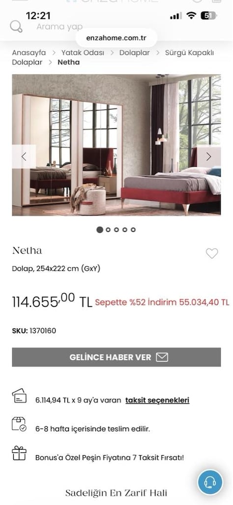 Enza Netha Sürgülü Dolap - 7