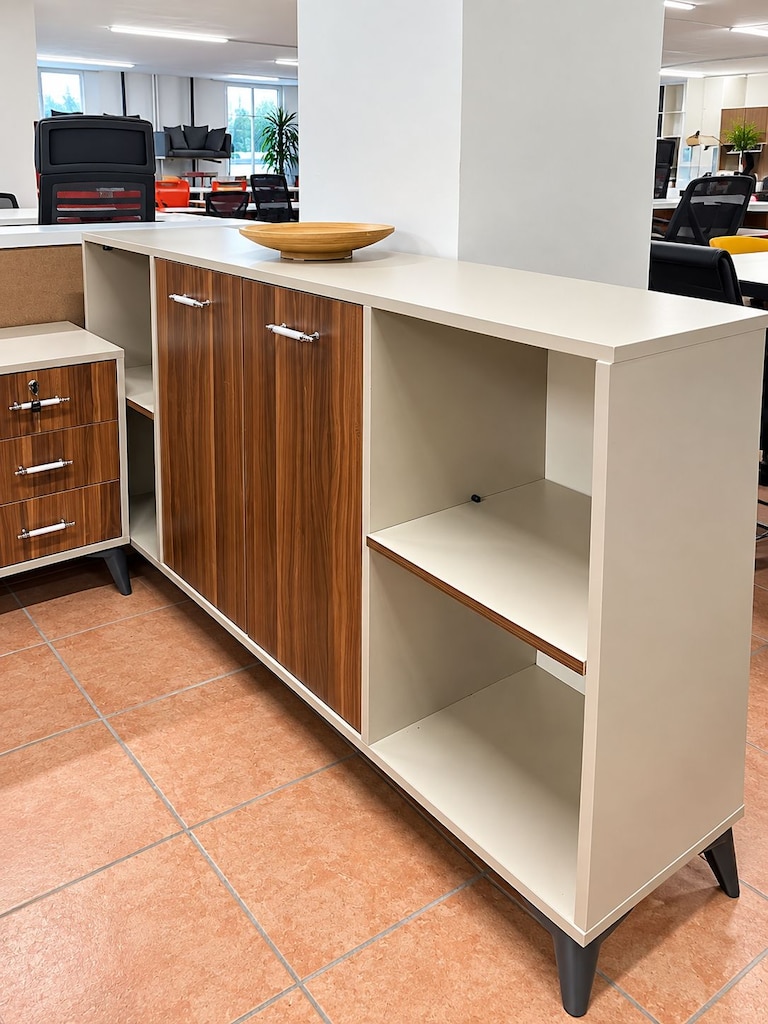 KLAS OFİS ÜSKÜDAR 160x75 cm CEVİZ MÜDÜR MASA TAKIMI SIFIR - 4