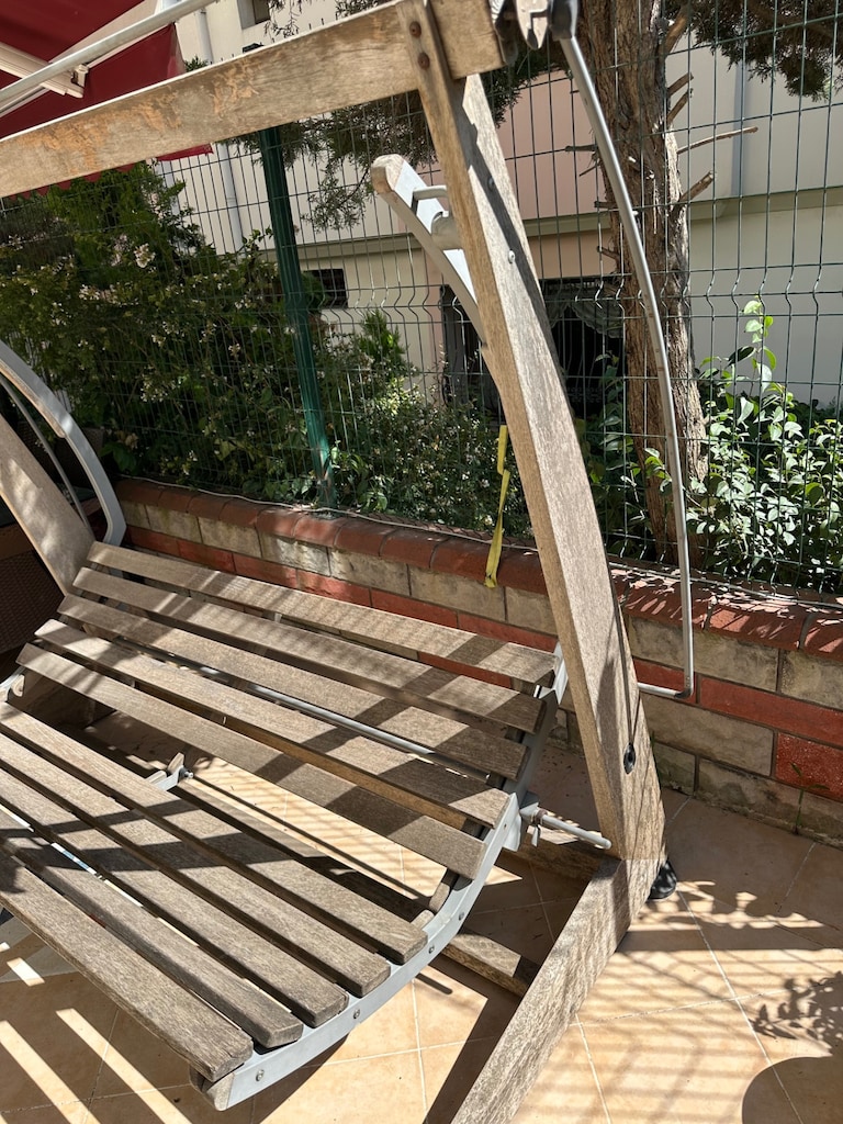 Tik ağacı bahçe yatagı/ salıncak - 2