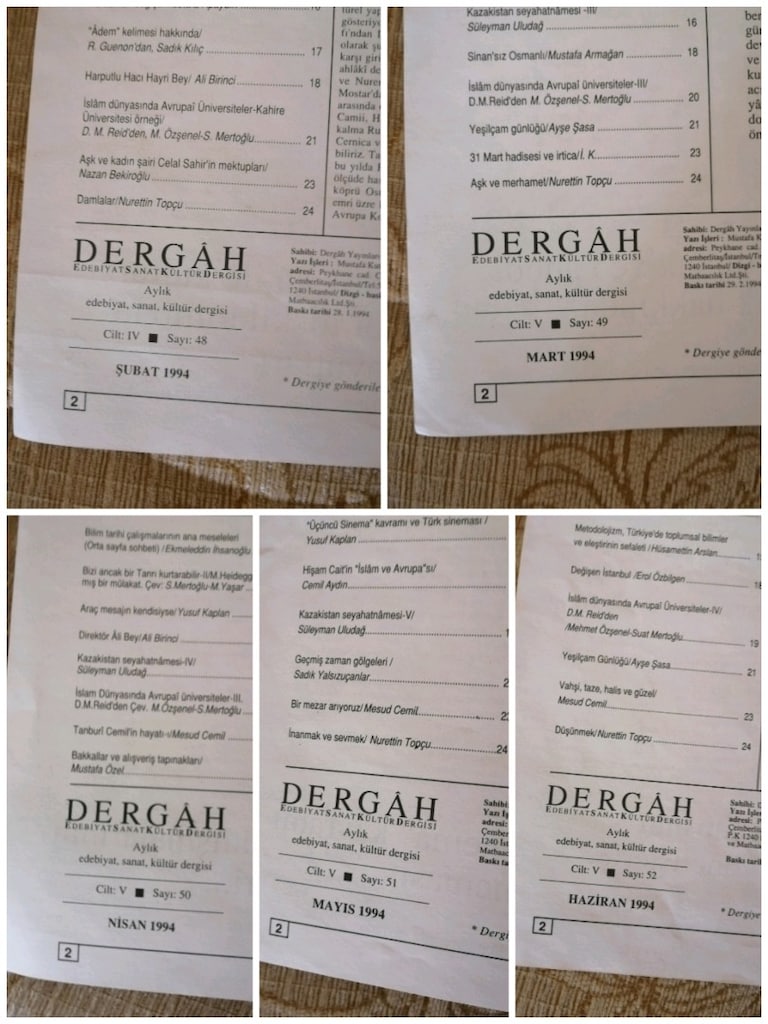 Dergâh Edebiyat Sanat Dergisi 48/52.Sayılar - 8