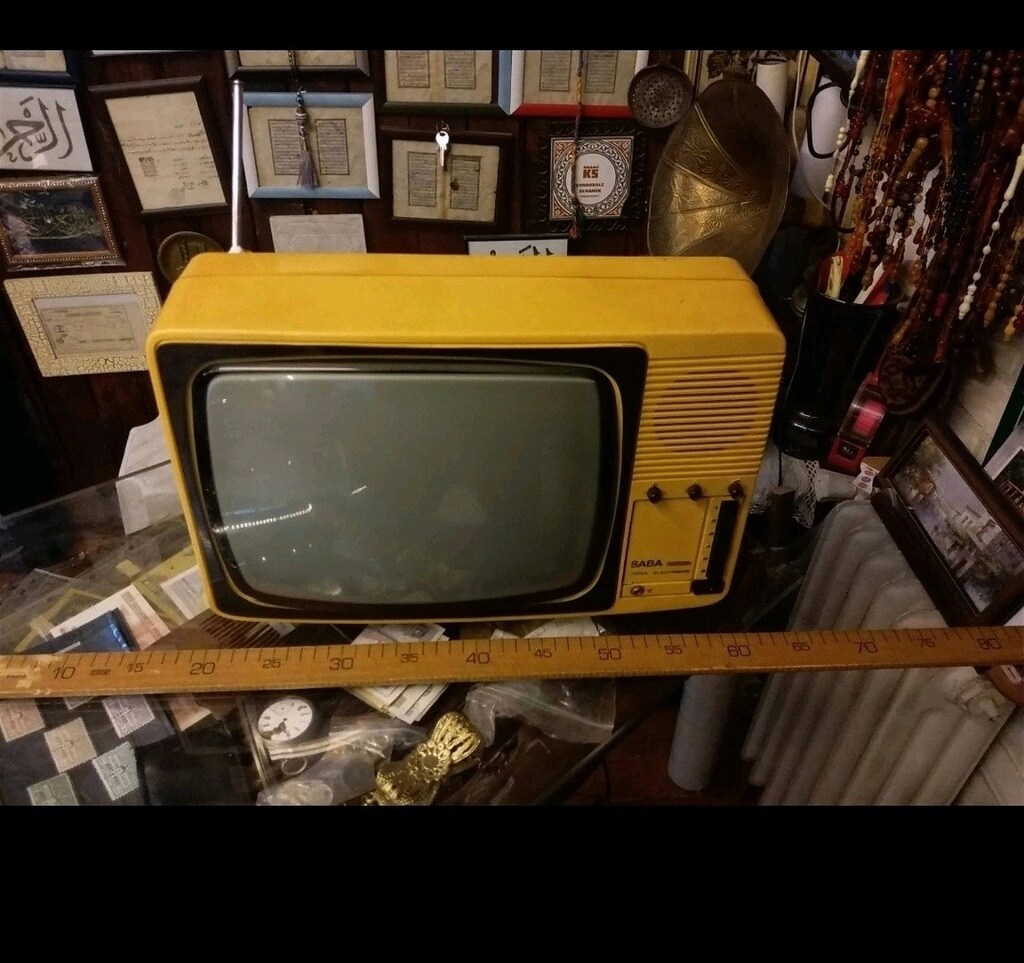 Antika Nostaljik Mini Televizyon,Alman Pop Art Renk muhteşem Ürün - 2