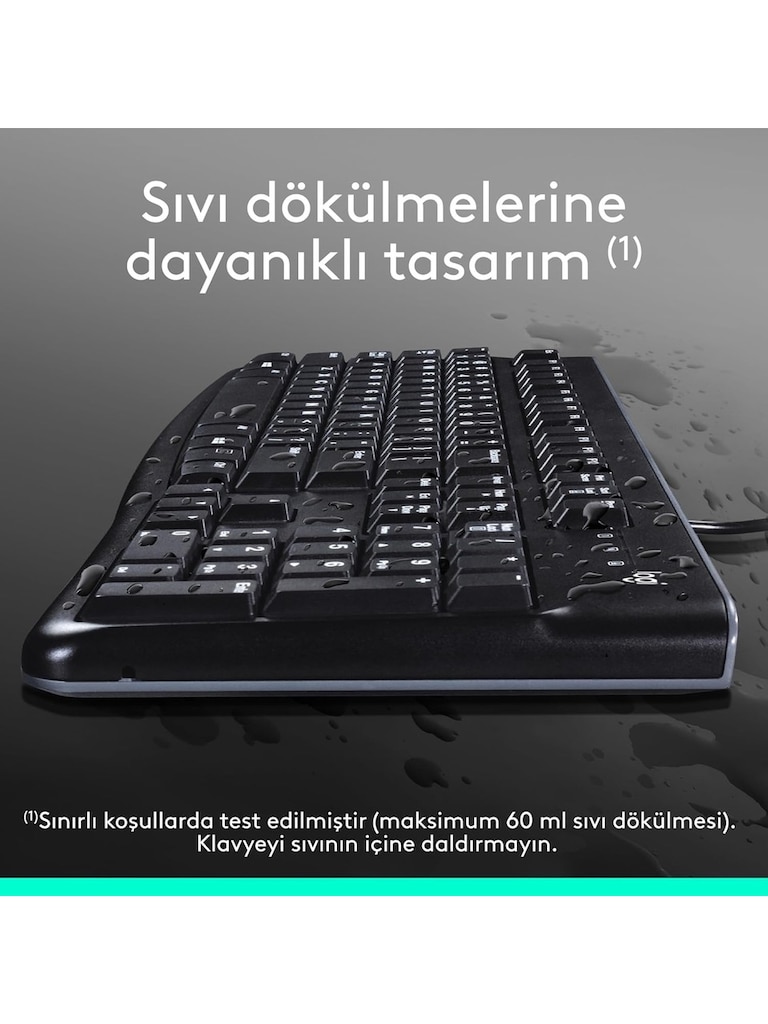 Logitech K120 Kablolu Türkçe Q Klavye - 4