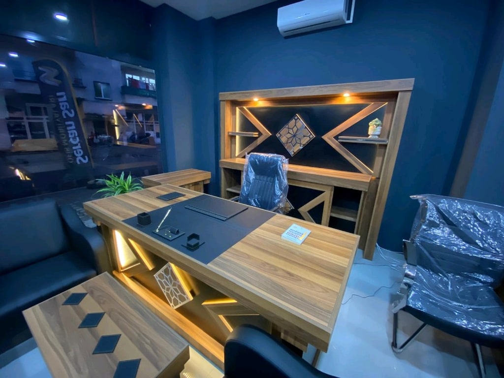 Ofis Mobilyası Makam Odası Büro Takımı - 7