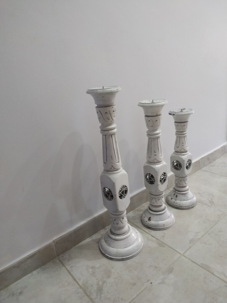 Ahşap mumluk/şamdan seti - 3