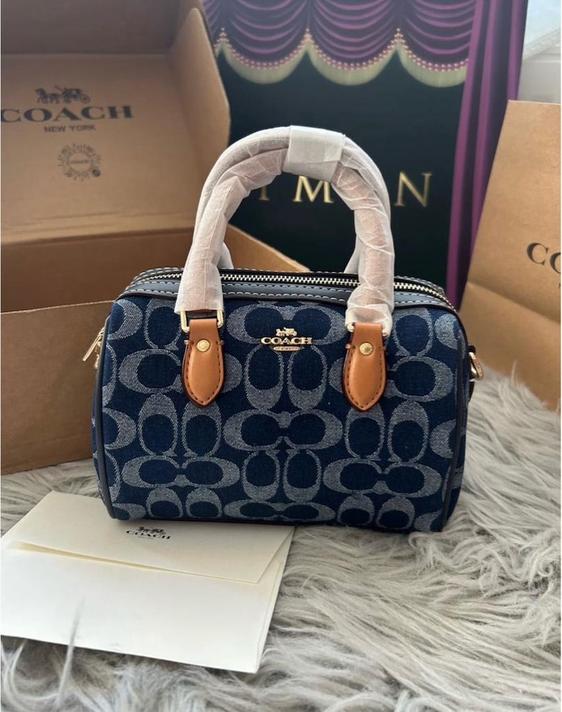 Coach Mini Rowan Crossbody Denim - 2