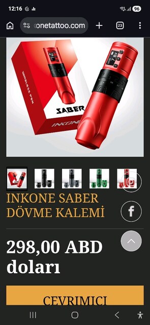 inkone Saber dövme makinesi
