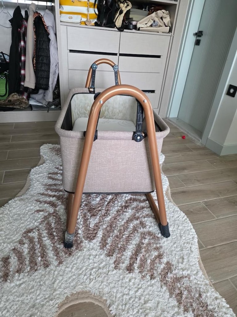QESSO Baby AQUA Gold Beşik +Yatak - 6
