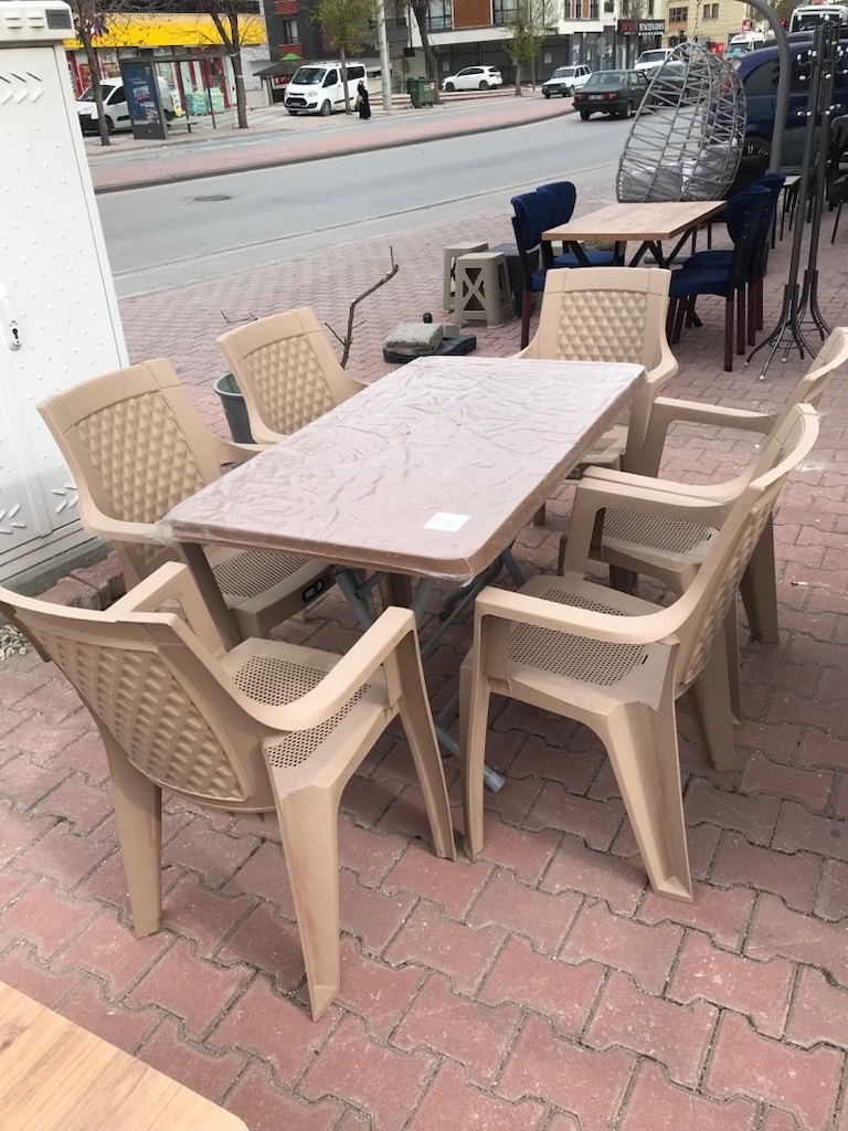 Plastik masa sandalye takımı sıfır ürün - 2