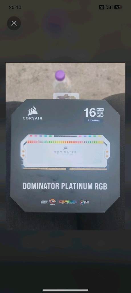 Kapalı Kutu Corsair Dominator Platinum RGB White 16GB (2x8) DDR4
