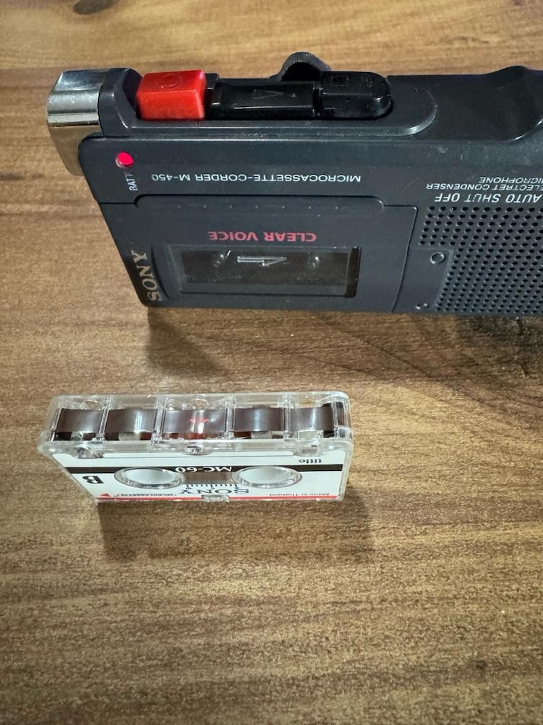 Vintage Sony M-450 Microcassette-Corder Diktatör Orijinal Sony M-450 - 9