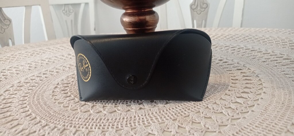 Orijinal Ray-Ban Siyah Gözlük Kılıfı Luxottica Üçgen Katlanır Kutu - 2