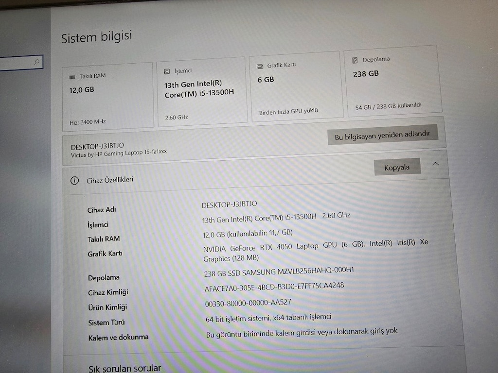 HP I5 13.NESIL DİZÜSTÜ BİLGİSAYAR LAPTOP - 7
