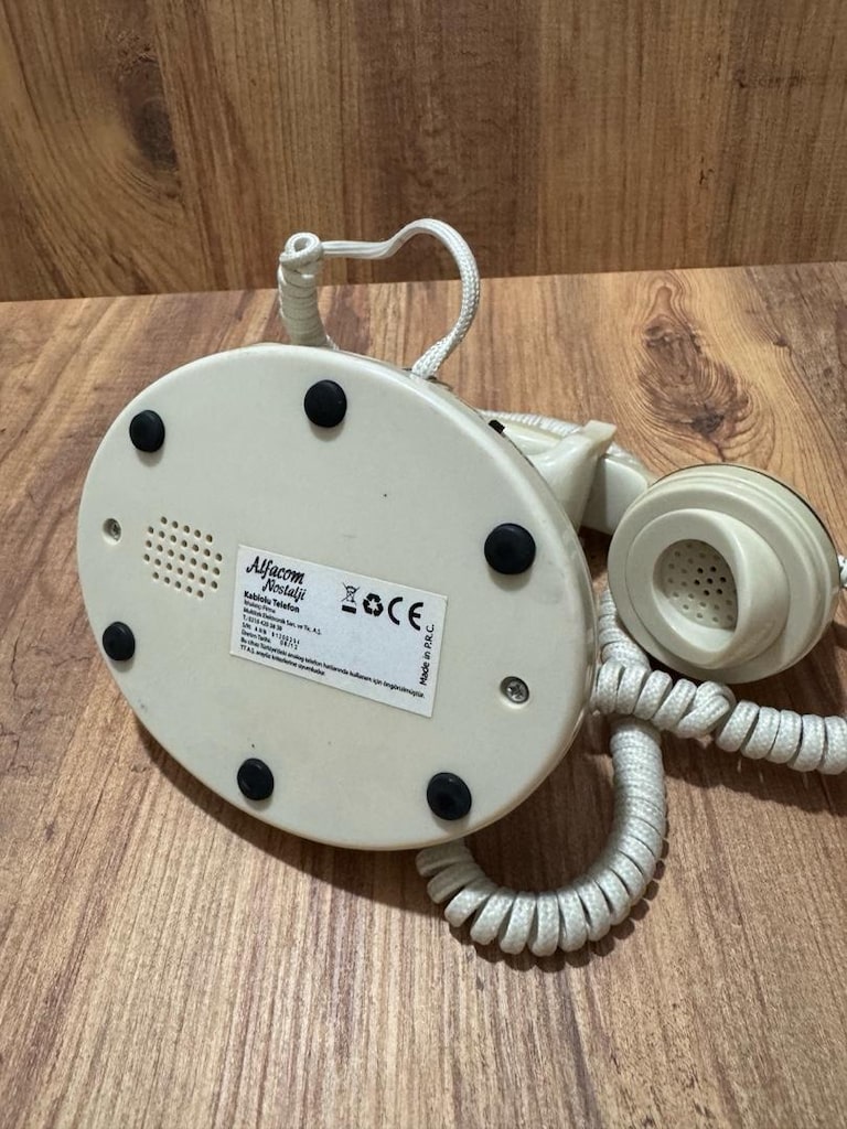 Alfacom Nostalji Kablolu Telefon – Retro Dekoratif Telefon - 9