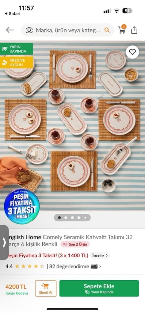 English Home 32 Parça 6 Kişilik Kahvaltı Takımı - 13