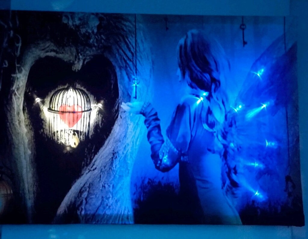Led ışıklı Bez üzerine baskı tablo 2 adet - 3