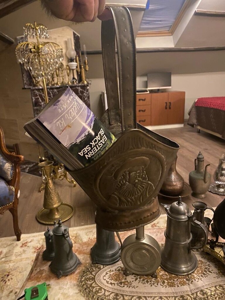Antika Fransız bronz gazetelik - 3