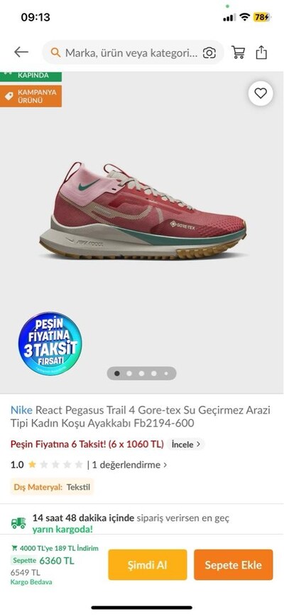nıke koşu ayakkabısı