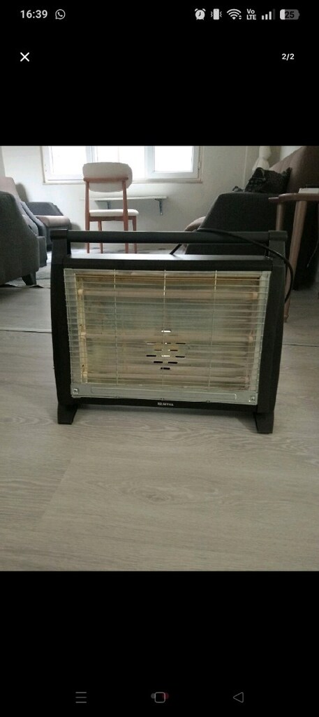 Kumtel Siyah Elektrikli Isıtıcı Soba 1500W - 2