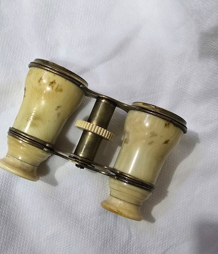 Vintage Fransız pirinc Opera ( Tiyatro ) Dürbünü - 5