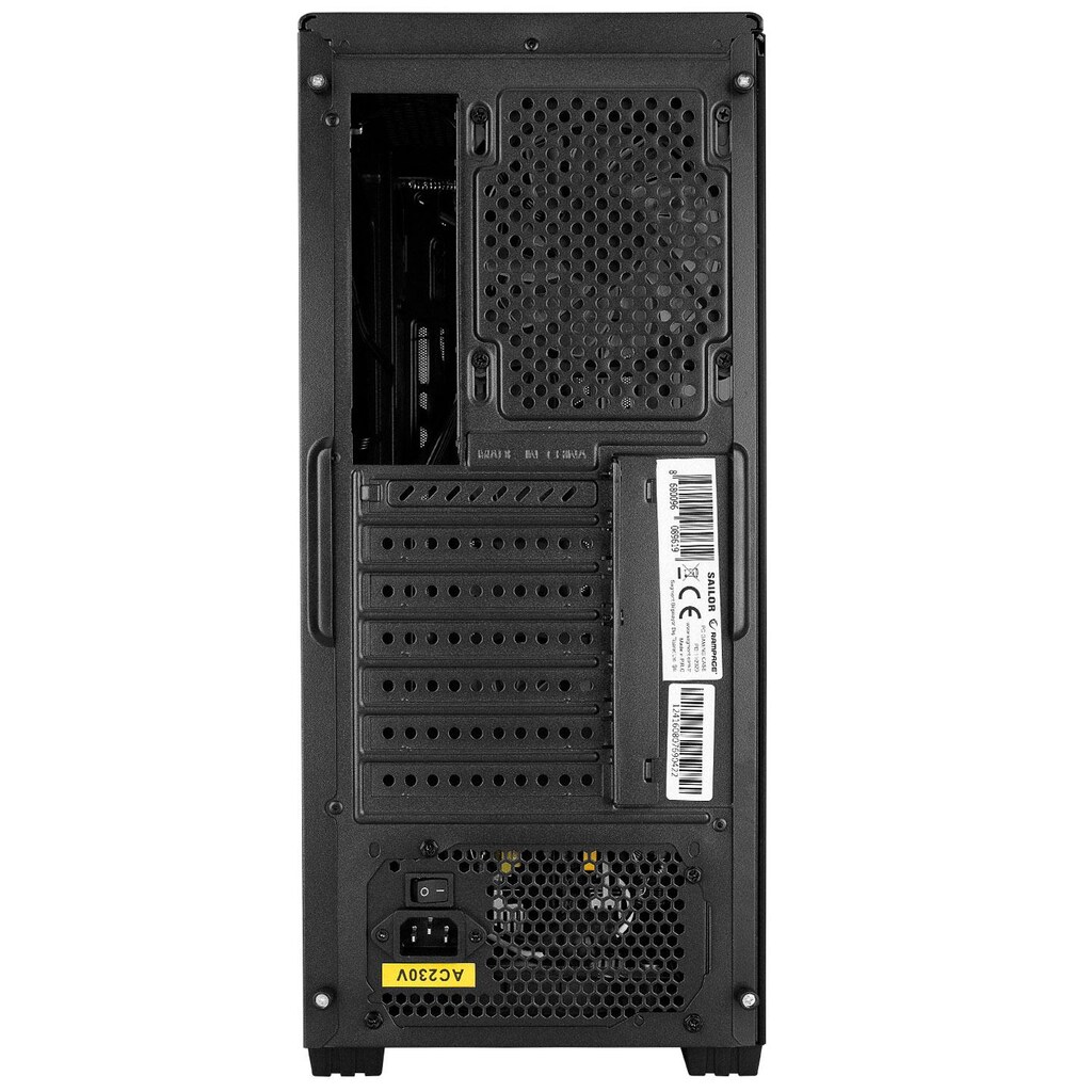 Rampage SAILOR Temperli Camlı Siyah ATX Mid-T Gaming Boş Kasa - 6