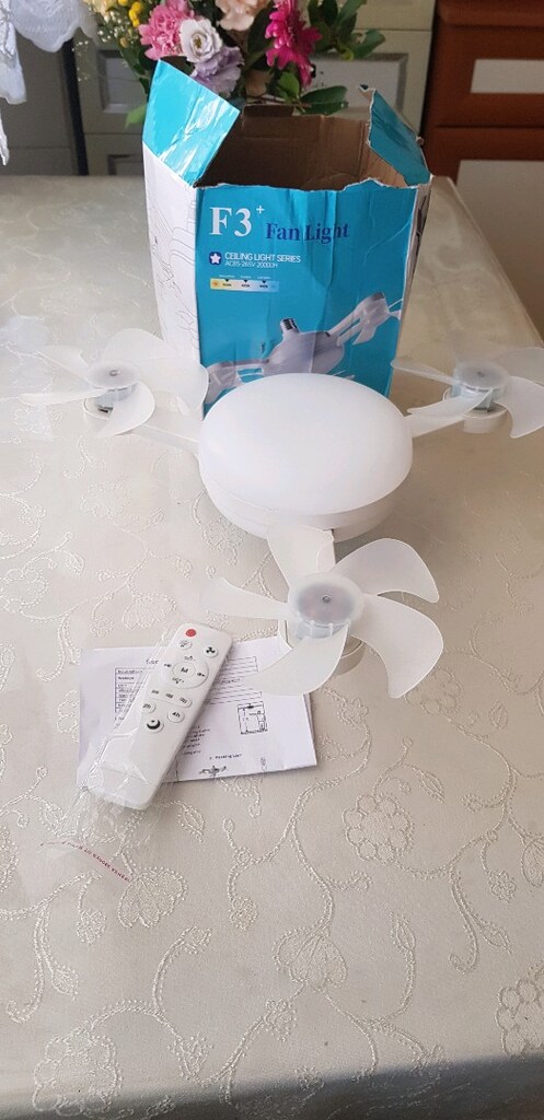 Çok fonksiyonlu tavan vantilatör led ışık hem vantilatör ikisi bir ara - 4