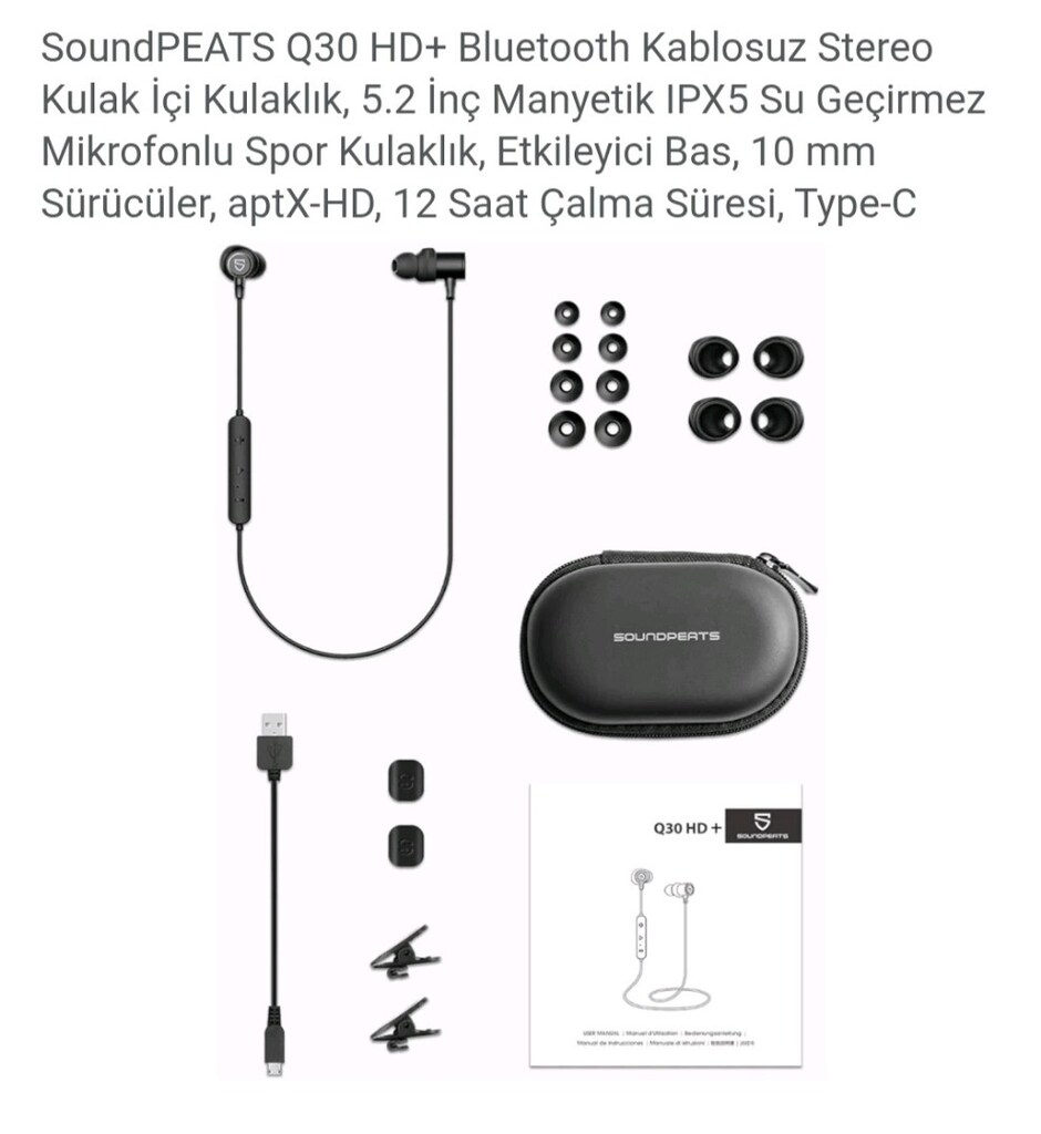 sounpeats kablolu Bluetooth kulaklık (sıfır üründür) - 12