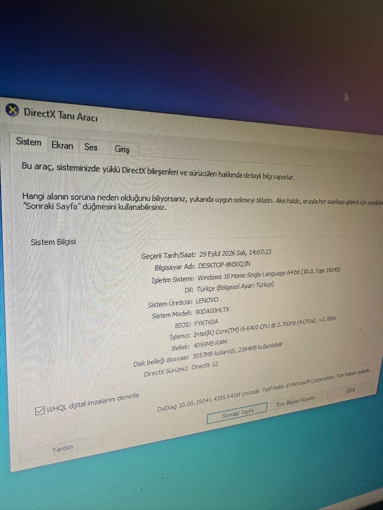 Lenovo masaüstü bilgisayar ve monitör - 8