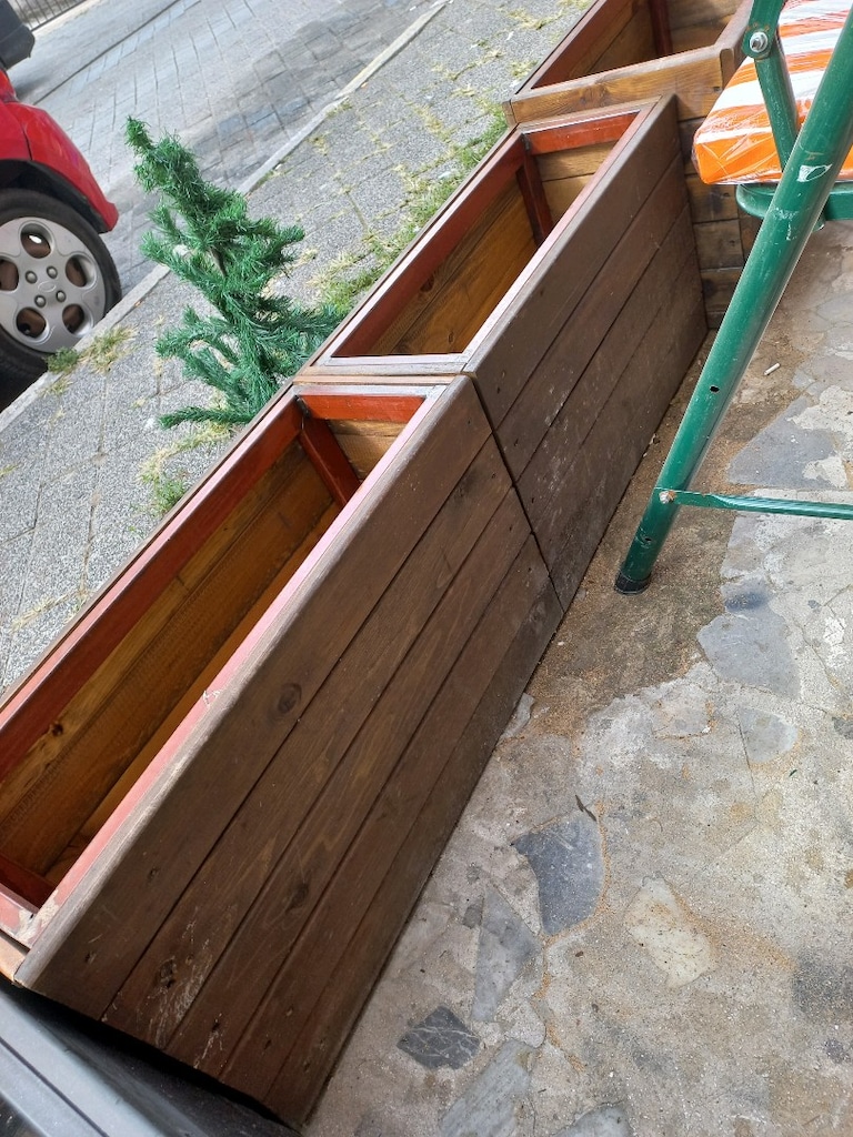 Ahşap Saksı Çift - 2