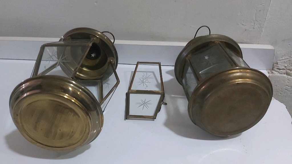 Antika 2 adet gaz lambası princ - 11