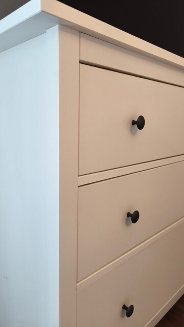 IKEA HEMNES 3 Çekmeceli Şifonyer, Beyaz Masif Ahşap