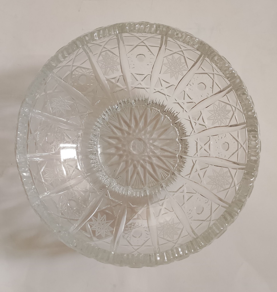 Antika Cam Kristal Kâse 50 Yıllık ve Kristal Şekerlik/Bonboniyer - 2