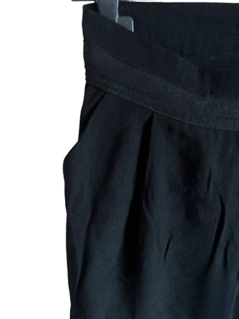 Bebe Plus Siyah Kuşaklı Bol Paça Yazlık Pantolon - 6