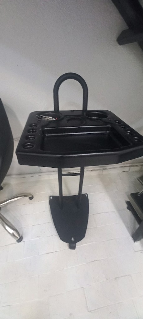 Siyah Kuaför / Güzellik Salonu Servis Arabası – Çok Bölmeli - 3