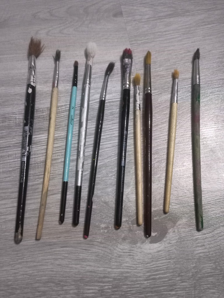 10 tane sulu boya fırçası - 3