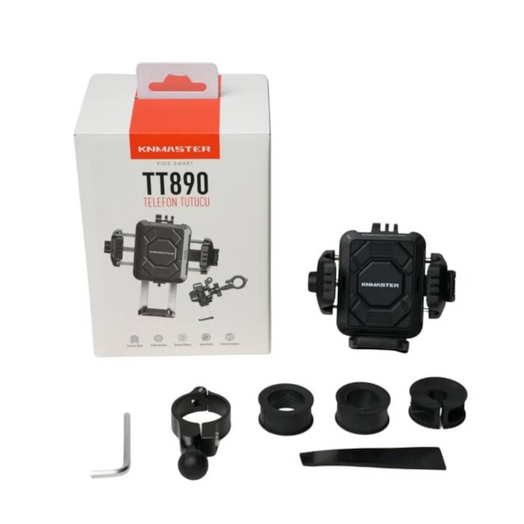 KNMASTER TT890L Titreşim Önleyicili Motosiklet Telefon Tutucu - 8