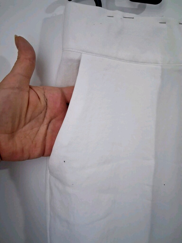 XXL Geniş Paça Beyaz Keten Kadın Pantolon - 6