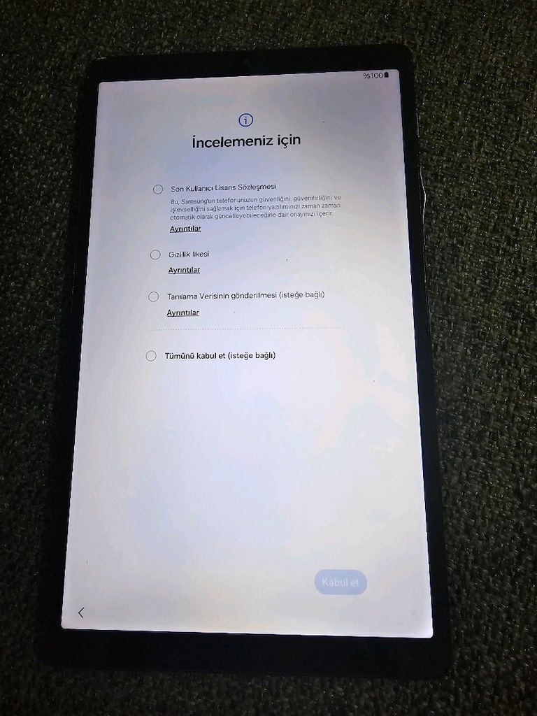 Galaxy Tab A7 Lite Gri renk, hiçbir sorunu yok. - 4