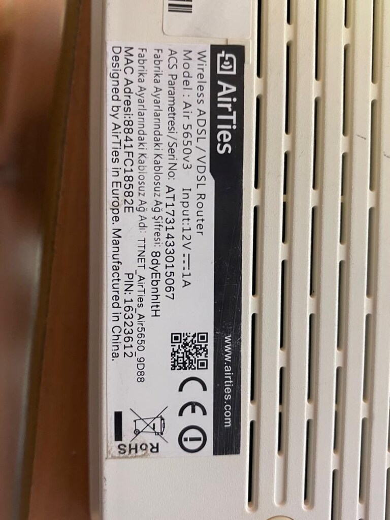 Airties 5650 vdsl2 modem - 3