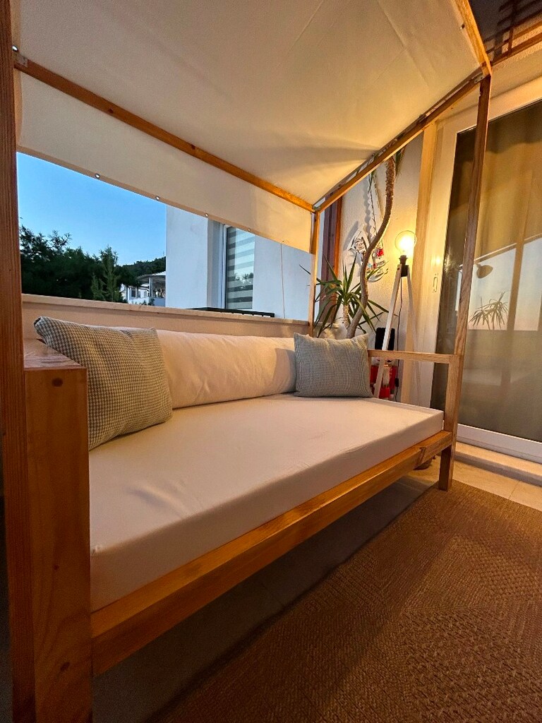Gölgelikli Bahçe Yatağı-Gölgelikli Daybed-Gölgelikli Bahçe Koltuğu - 5
