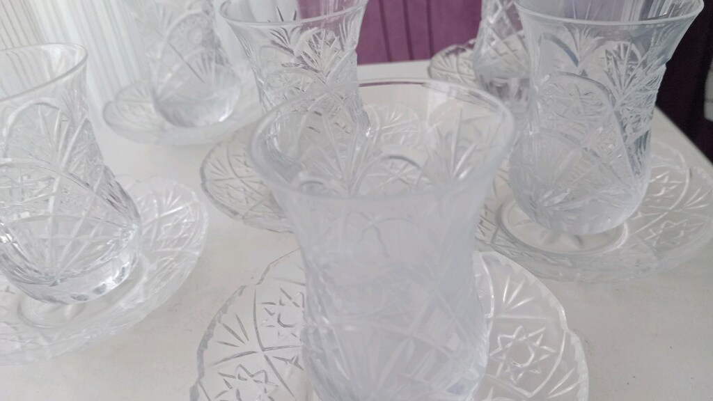 kristal çay bardağı - 5